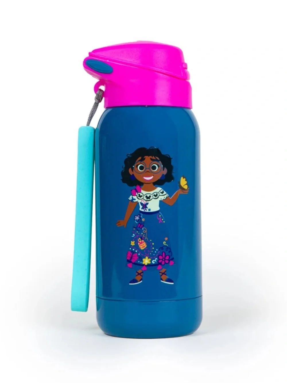 Disney Encanto x CAMP Limited Edition Kids Mirabel Blue Water Bottle Pink Lid